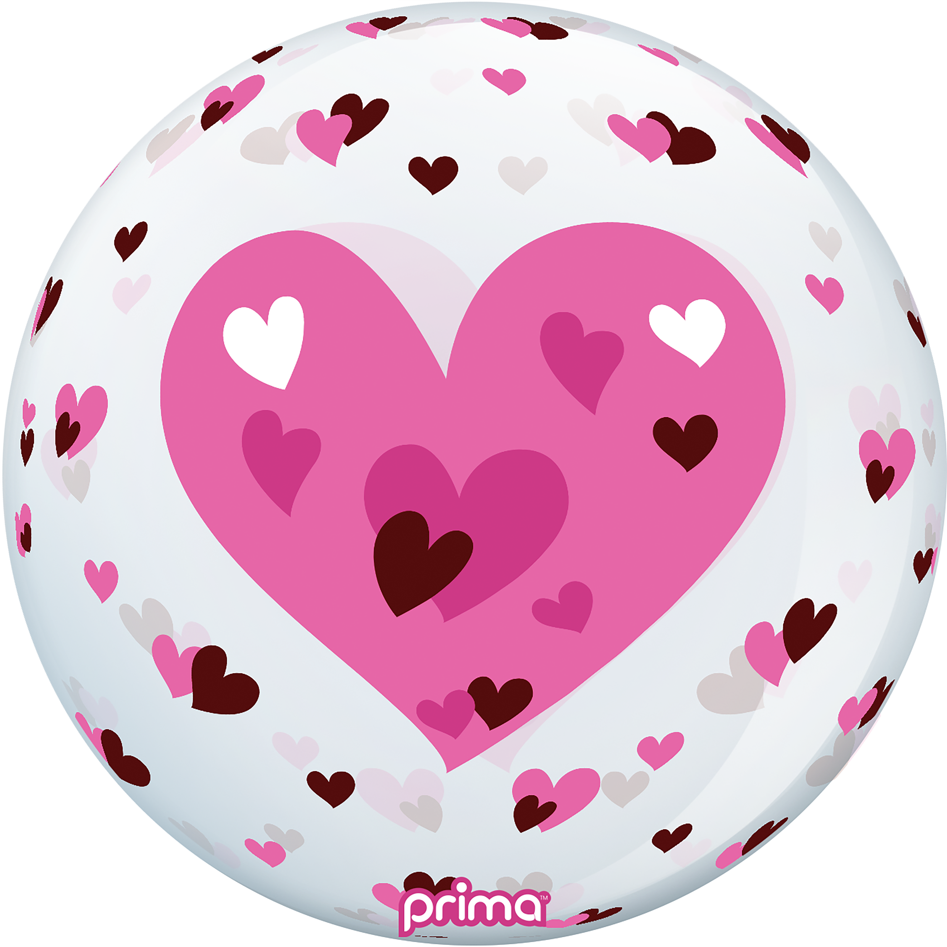 PRIMA 20” Pink Hearts Sphere